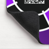 Tapis De Souris code QR du bullseye mauve (Coin)