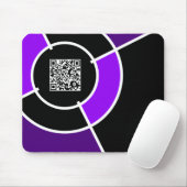 Tapis De Souris code QR du bullseye mauve (Avec souris)