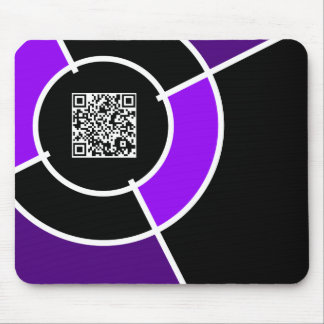 Tapis De Souris code QR du bullseye mauve