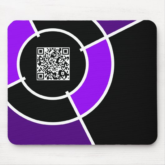 Tapis De Souris code QR du bullseye mauve (Devant)