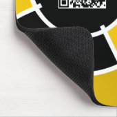Tapis De Souris code QR du bullseye orange (Coin)