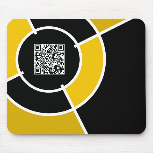 Tapis De Souris code QR du bullseye orange (Devant)