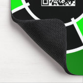Tapis De Souris code QR du bullseye vert (Coin)