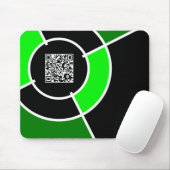 Tapis De Souris code QR du bullseye vert (Avec souris)