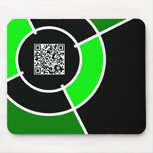 Tapis De Souris code QR du bullseye vert (Devant)