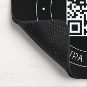 Tapis De Souris Code QR et texte modifiable | Noir et blanc (Coin)