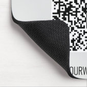 Tapis De Souris Code QR et texte personnalisé professionnel person (Coin)