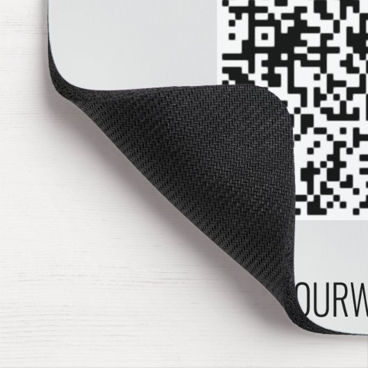 Tapis De Souris Code QR et texte personnalisé professionnel person (Coin)