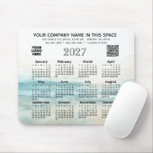 Tapis de souris Code QR Logo Nom de l'entreprise C (Avec souris)