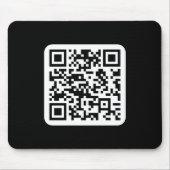 Tapis De Souris Code QR moderne éditable | Noir Blanc ou toute cou (Devant)