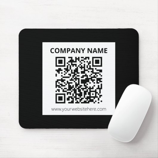 Tapis De Souris Code QR modifiable et conception simple personnali (Avec souris)