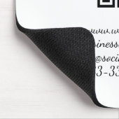 Tapis De Souris code QR personnalisé simple ajouter votre nom text (Coin)