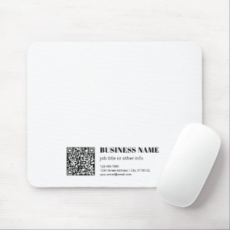 Tapis De Souris Code QR personnalisé & Texte rétro-moderne modifia