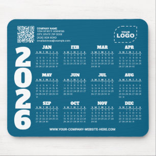 Tapis de souris code QR pour entreprise Calendrier