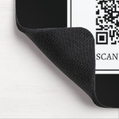 Tapis De Souris Code QR professionnel | Noir & Blanc (Coin)