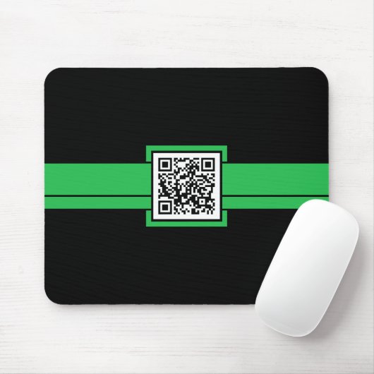 Tapis De Souris code QR professionnel : ruban vert (Avec souris)