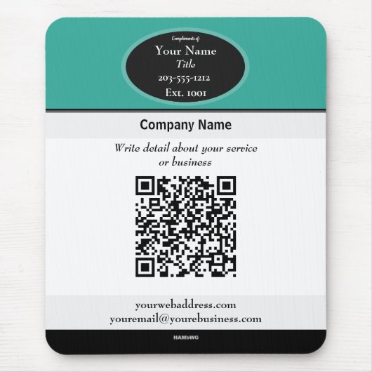 Tapis de souris code QR promotionnel HAMByWG (Devant)