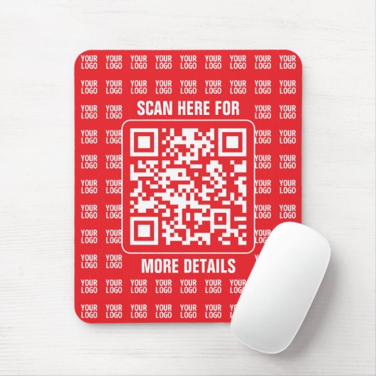 Tapis De Souris Code QR promotionnel (modifiable) avec Motif Logo (Avec souris)
