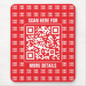 Tapis De Souris Code QR promotionnel (modifiable) avec Motif Logo (Devant)