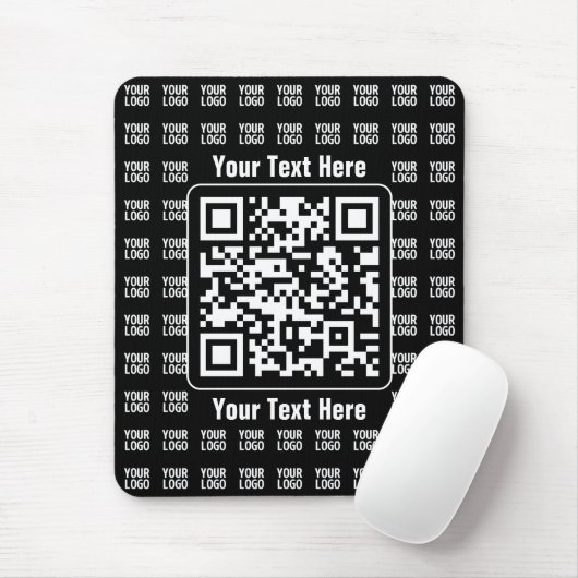 Tapis De Souris Code QR promotionnel (modifiable) plus motif de lo (Avec souris)