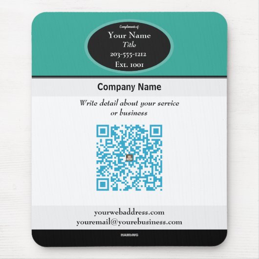 Tapis De Souris Code QR promotionnel Mouse Pad HAMByWG (Devant)