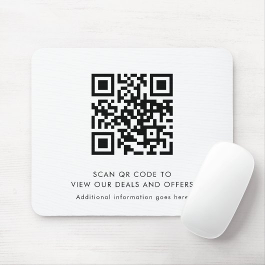 Tapis De Souris Code QR simple promotion commerciale moderne (Avec souris)
