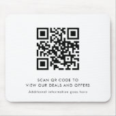 Tapis De Souris Code QR simple promotion commerciale moderne (Devant)