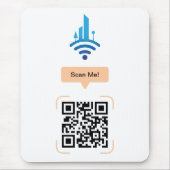 Tapis De Souris Code QR Wi-Fi gratuit simple (Devant)