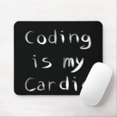Tapis De Souris Coding est mon Coder programmeur Cardio Funny (Avec souris)