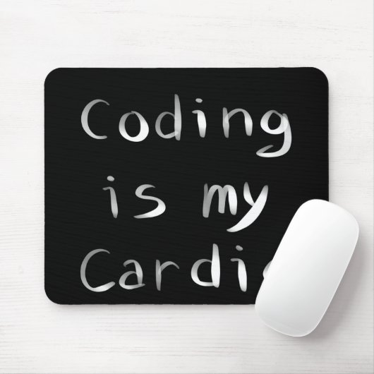 Tapis De Souris Coding est mon Coder programmeur Cardio Funny (Avec souris)
