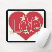 TAPIS DE SOURIS COEUR AMOUR (Avec souris)