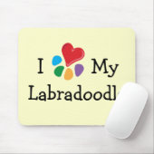 Tapis De Souris Coeur animal de Lover_I mon Labradoodle (Avec souris)