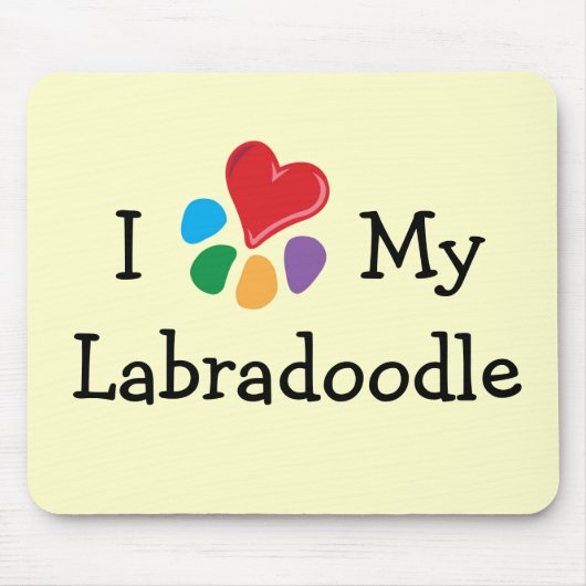 Tapis De Souris Coeur animal de Lover_I mon Labradoodle (Devant)