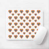 Tapis De Souris Coeur arc-en-ciel (Avec souris)