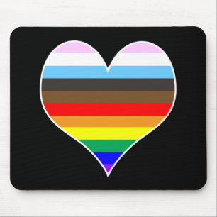 Tapis De Souris Coeur arc-en-ciel