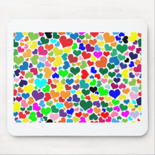 Tapis De Souris coeur arc-en-ciel
