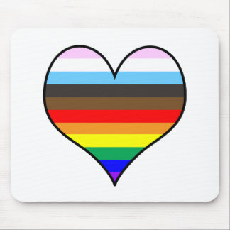 Tapis De Souris Coeur arc-en-ciel