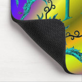 Tapis De Souris Coeur avec Fleur et Papillon, Je vous aime (Coin)