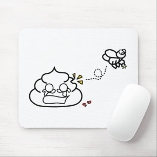 Tapis De Souris Coeur brisé Poop - Brootsch le PooPoo
