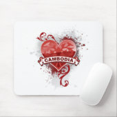 Tapis De Souris Coeur Cambodge (Avec souris)