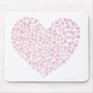 Tapis De Souris Coeur cerise en fleurs