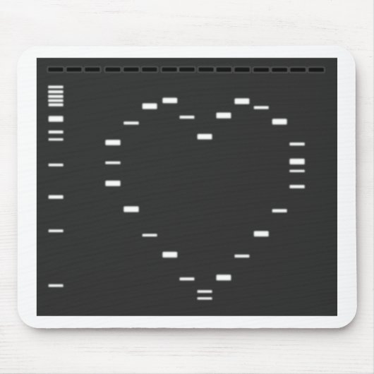 Tapis De Souris Coeur d'ADN sur le gel d'agarose (Devant)