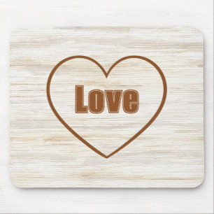 Tapis De Souris Cœur d'amour brun