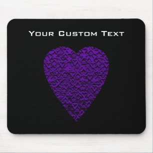 Tapis De Souris Coeur dans des couleurs pourpres. Conception
