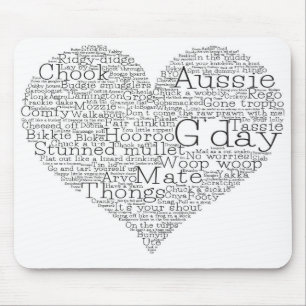Tapis De Souris Coeur d'argot australien