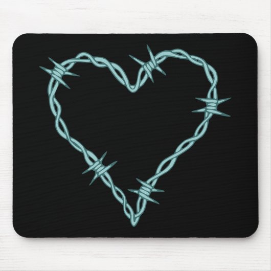 Tapis De Souris Coeur de barbelé (Devant)