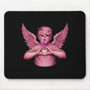 Tapis De Souris Cœur de Bubble Gum Rose de la Saint-Valentin Trump