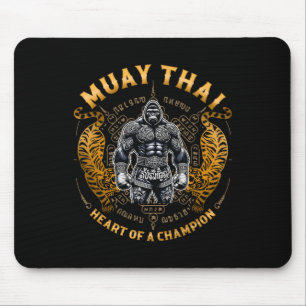 Tapis De Souris Cœur de champion - Kickboxing et Muay Thai Gor