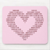 Tapis De Souris Coeur de code binaire (Devant)