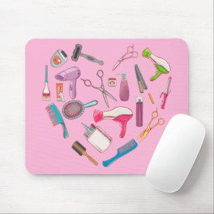 Tapis De Souris Coeur de coiffeur Outil coiffeur